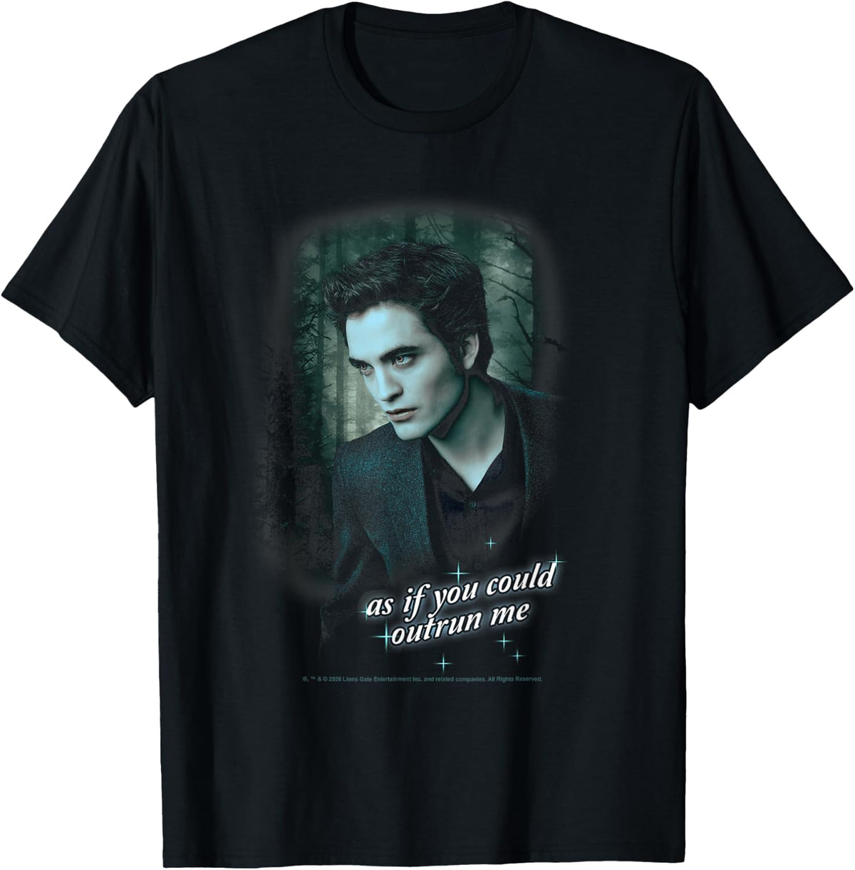 Twilight Edward As If You Could Outrun Me Forest Scene Movie T-Shirt
