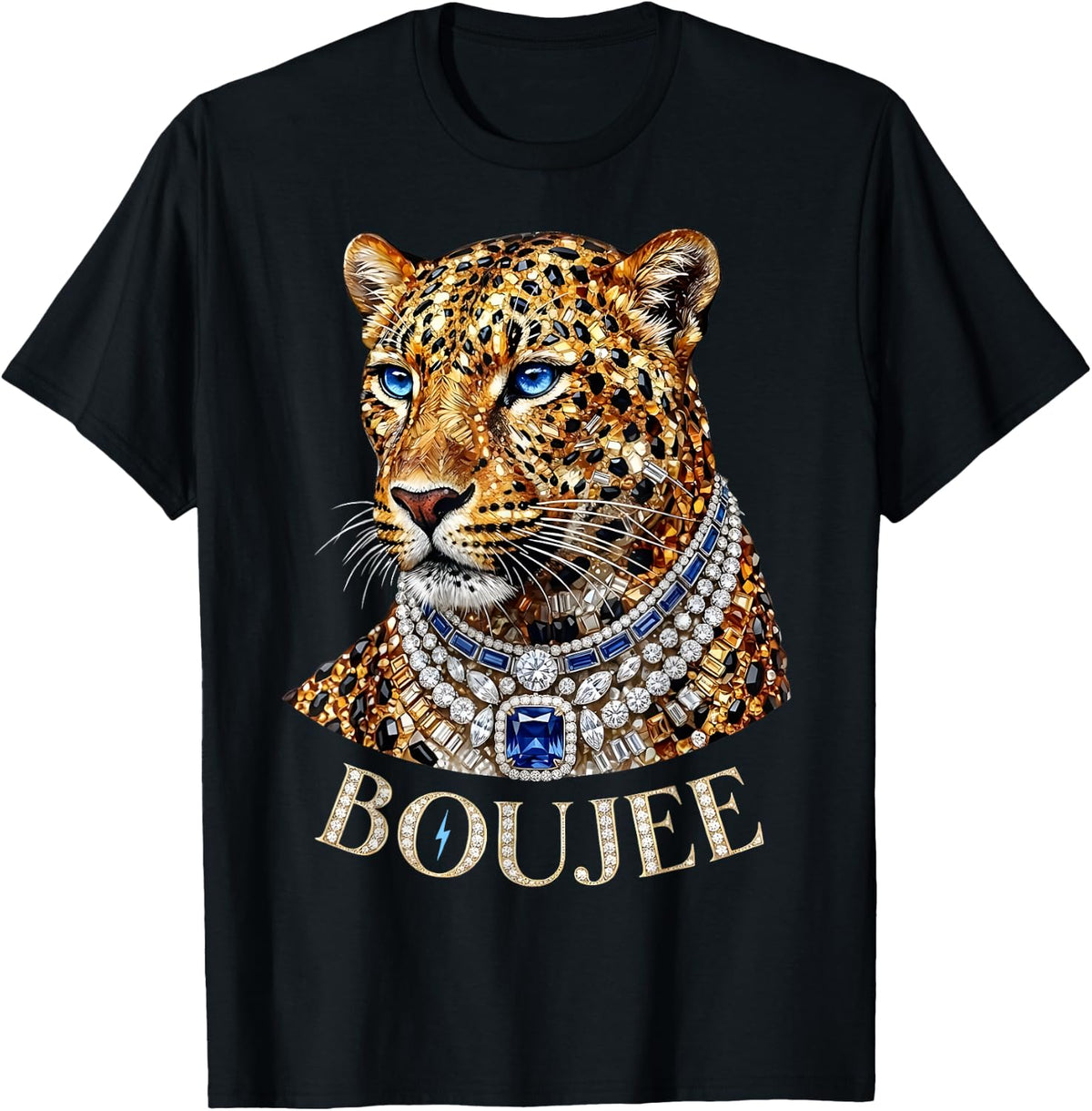 Funny Boujee Leopard Sassy Big Cat Boujee for Men Women Kids T-Shirt