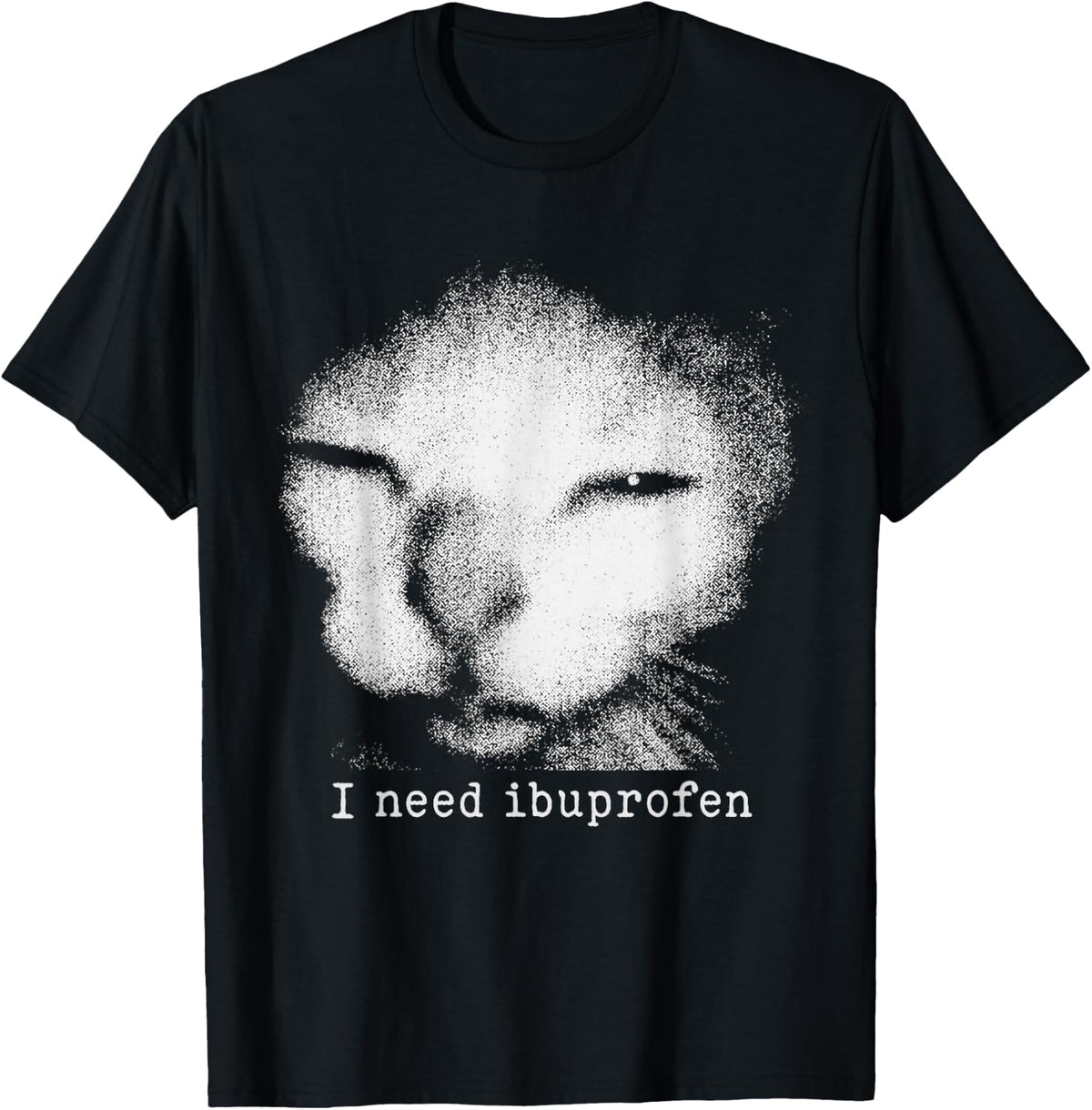 Ibuprofen Funny Vintage Cat Silly Kitten Meme Art T-Shirt