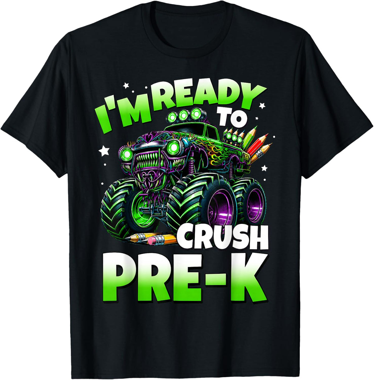 I'm Ready to Crush Pre-K Monster Truck Boys Back to School T-Shirt
