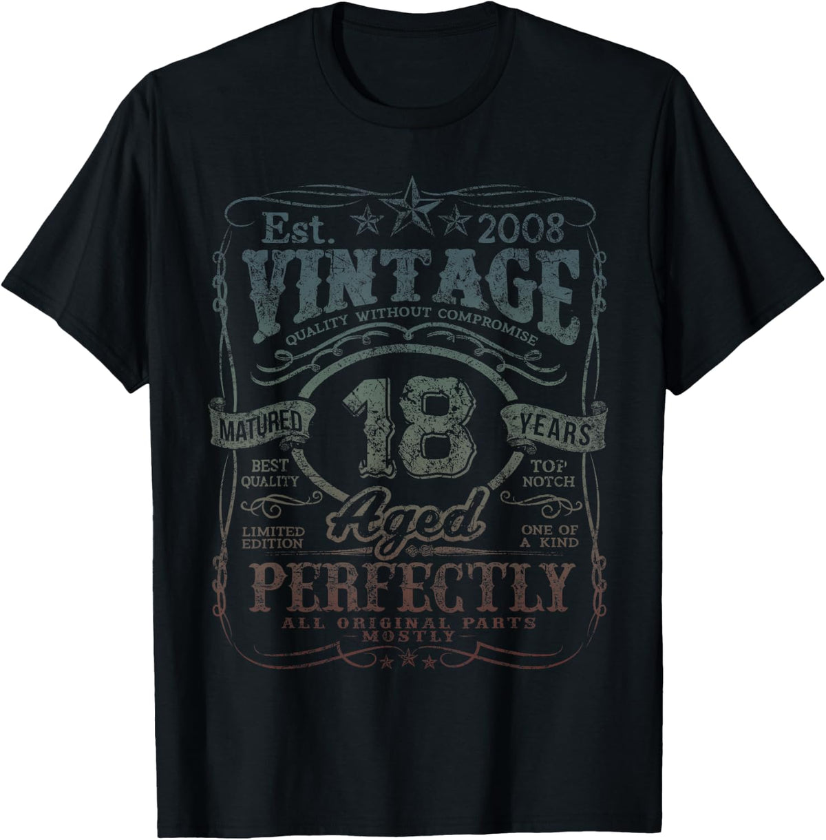 Vintage 2008 Limited Edition Shirt 18 Year Old 18th Birthday T-Shirt