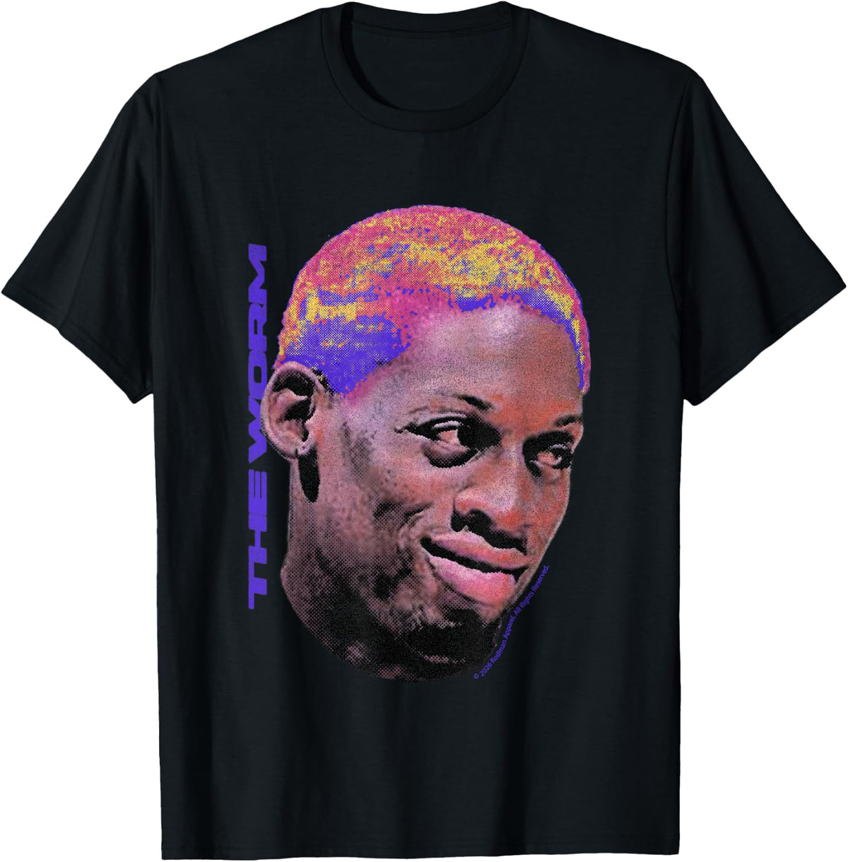 Dennis Rodman Close Up Face Color Burst T-Shirt