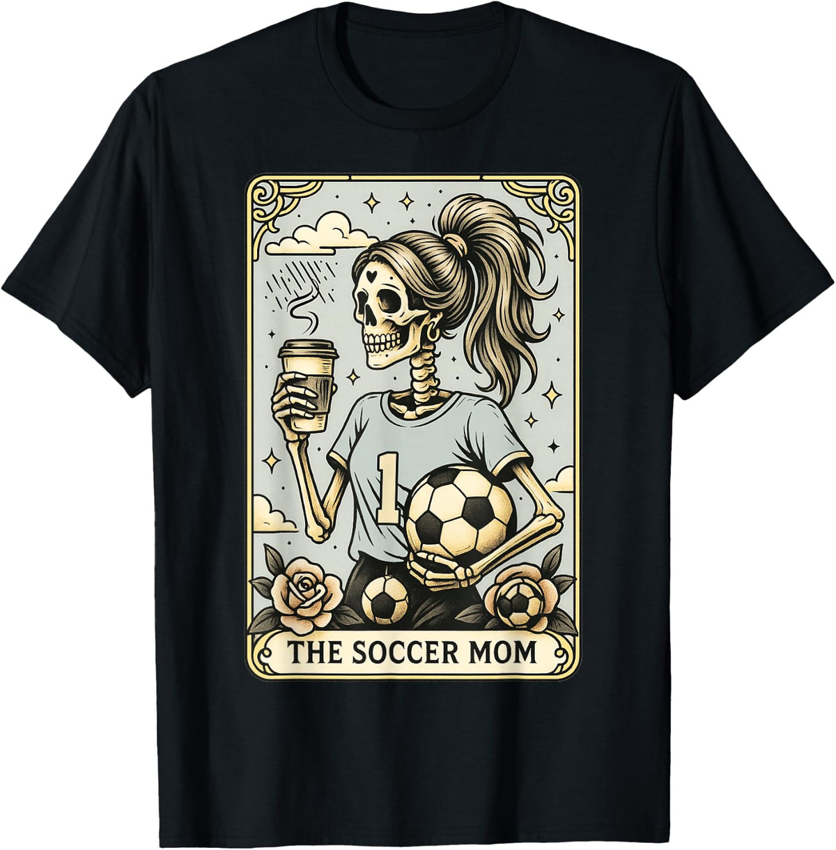 Soccer Mom Tarot Card, Vintage Halloween Soccer Mother's Day T-Shirt