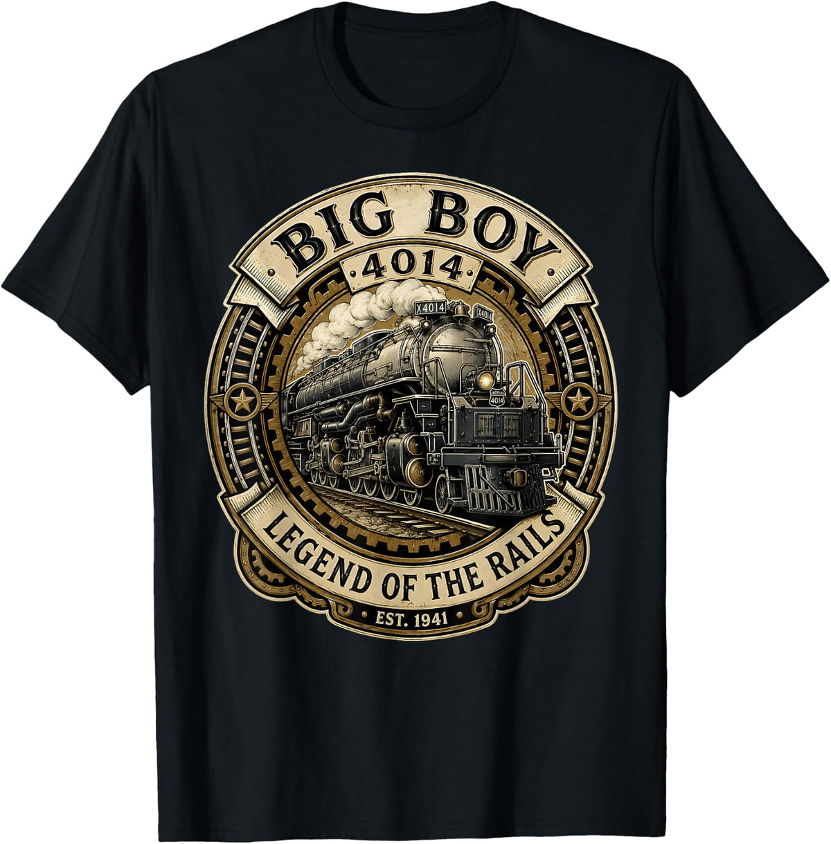 Big Boy 4014 Vintage Steam Locomotive Railroad Train Engine T-Shirt