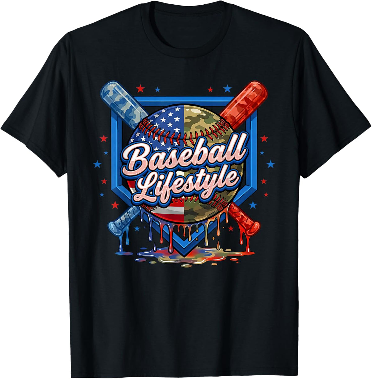Baseball Lifestyle Apparel Youth Baseball Drip Ice Cream T-Shirt
