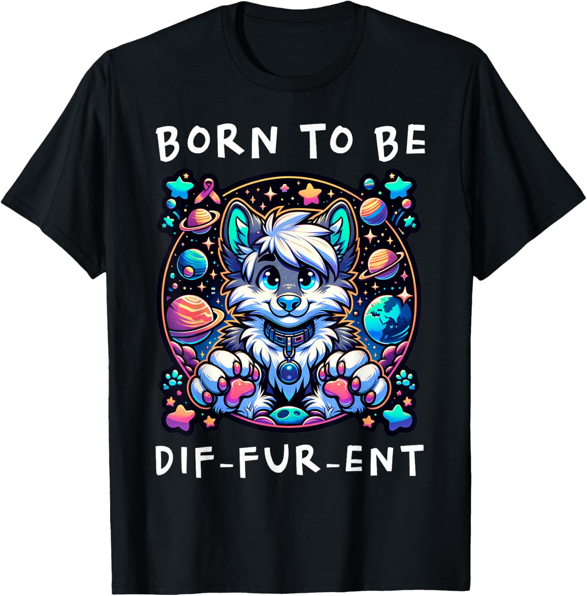 Dif-Fur-Rent! Funny Furry Fandom Cosplaying Convention T-Shirt