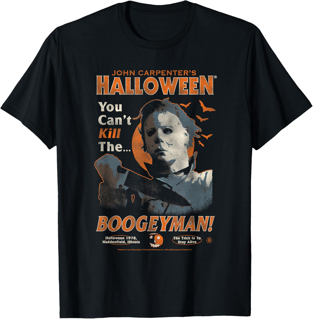 Halloween Michael Myers Portrait Poster Retro Horror Movie T-Shirt