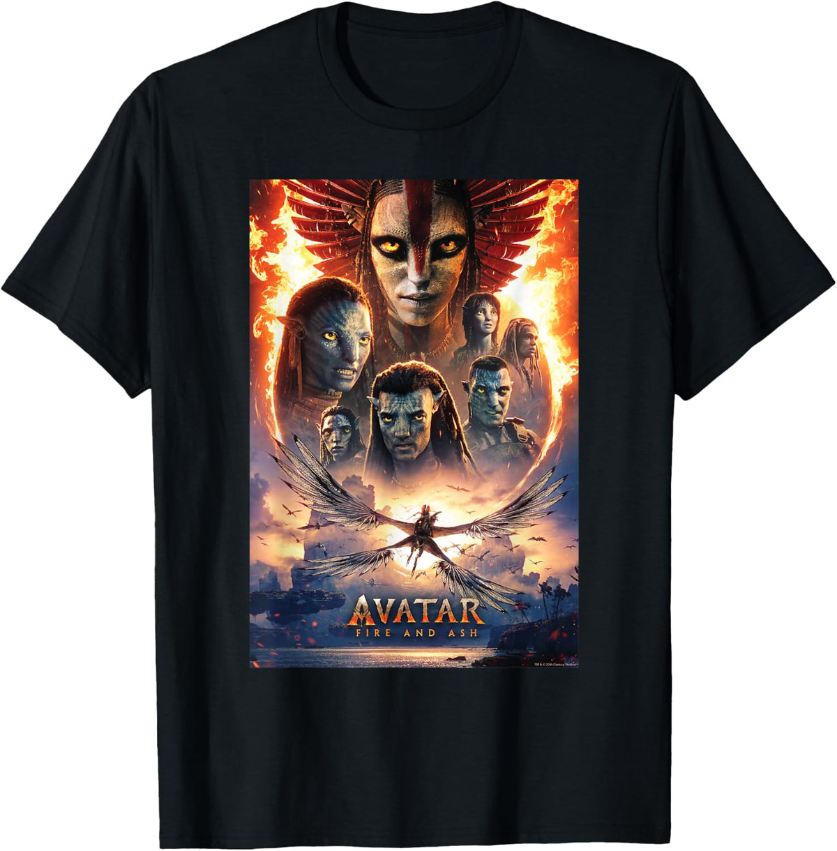 Avatar: Fire and Ash Official Movie Theatrical Poster T-Shirt Tee