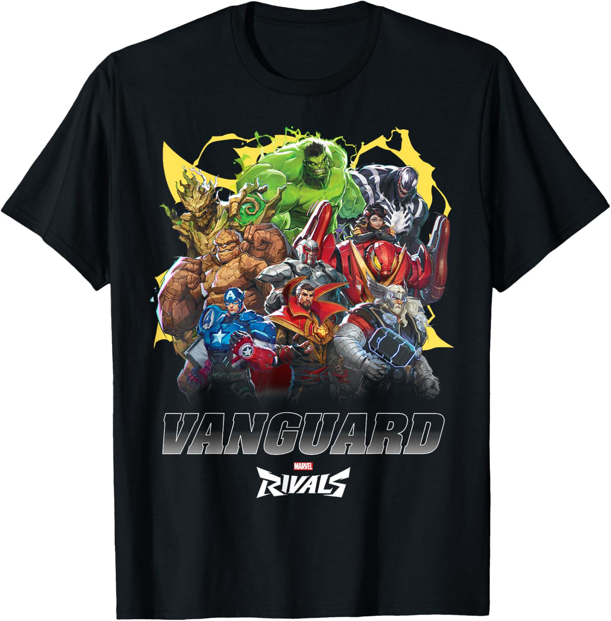 Marvel Rivals Vanguard Heroes & Villains in Epic Battle T-Shirt