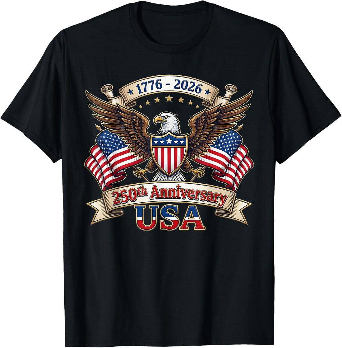 250 Years American 250th 4th of July Anniversary 1776-2026 T-Shirt
