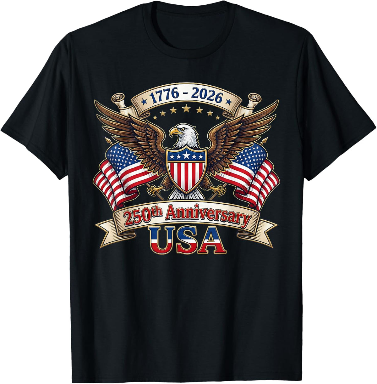 250 Years American 250th 4th of July Anniversary 1776-2026 T-Shirt