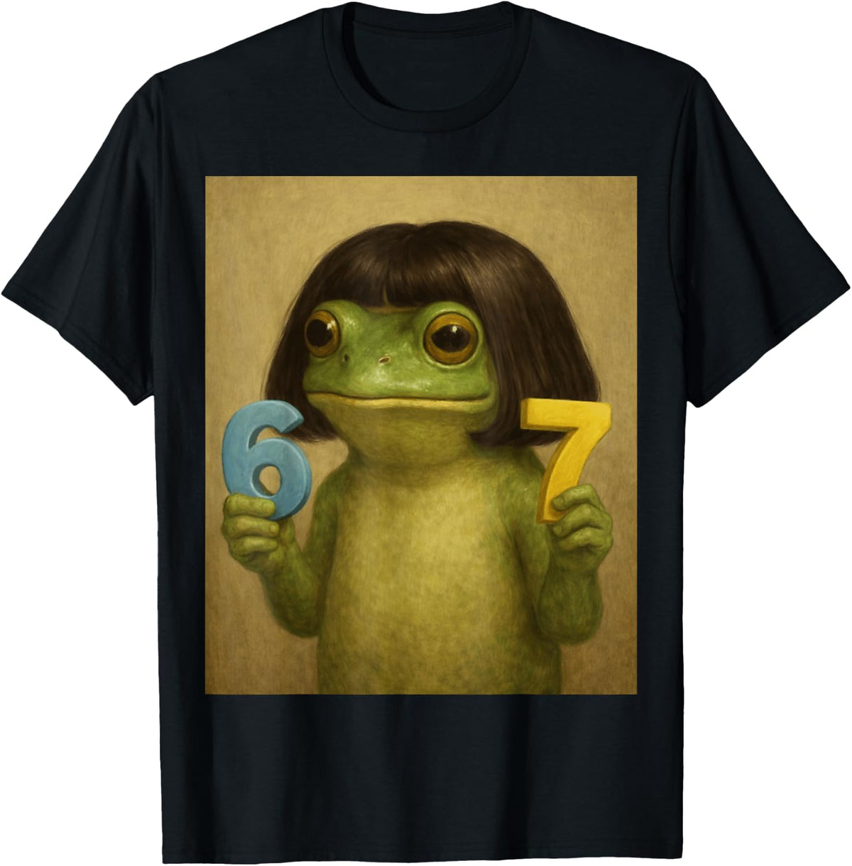 67 Frog with Bob Haircut Funny Gen Z Meme Brainrot Boys Kids T-Shirt