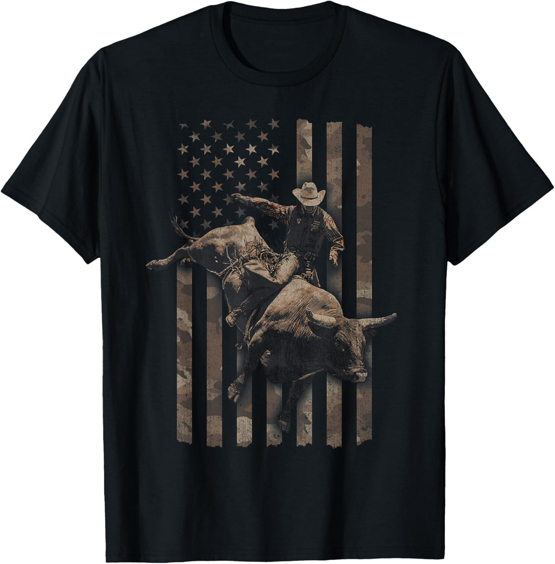 Western Rodeo American Flag T-Shirt