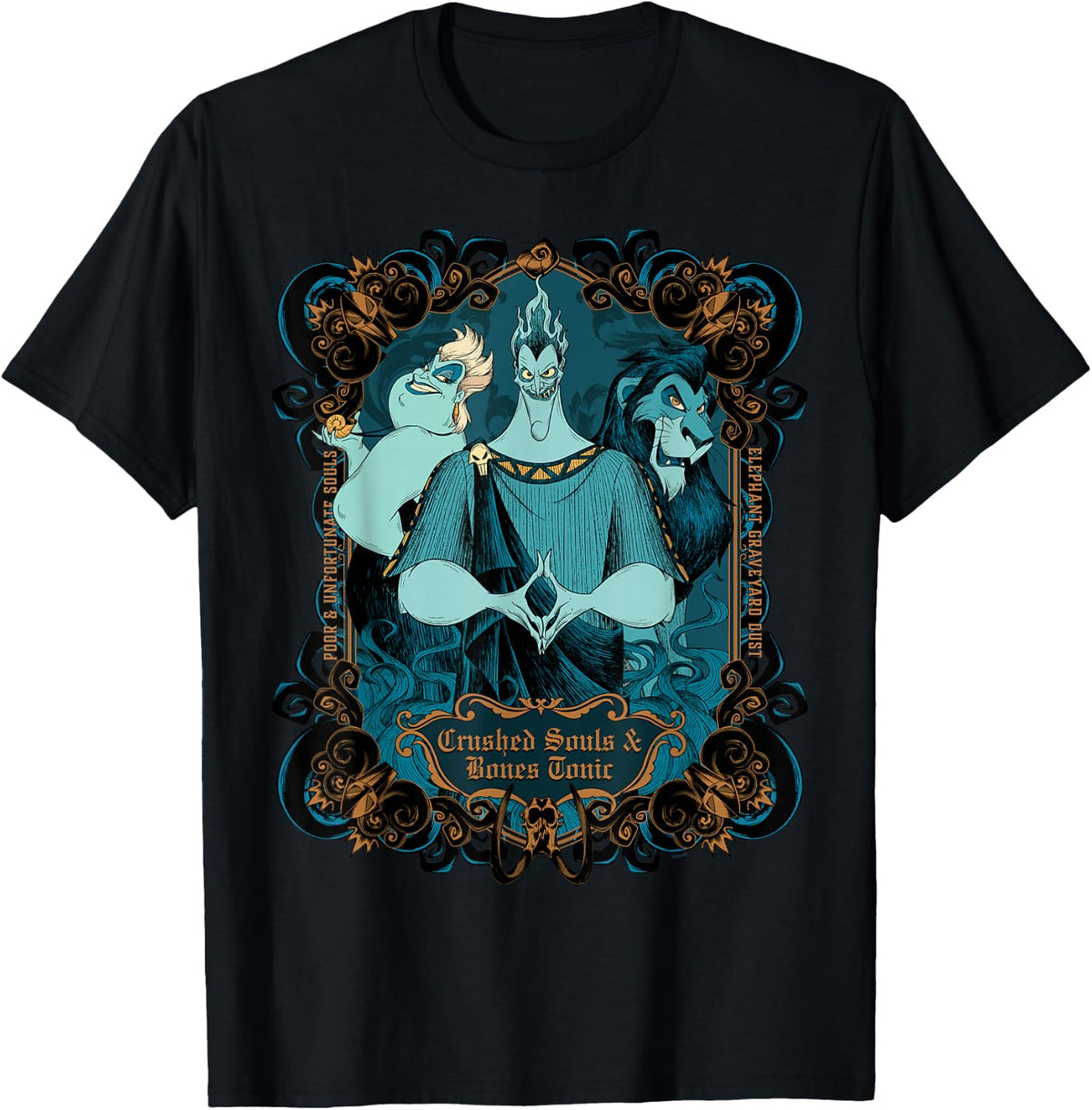 Disney Villains Apothecary Hades Ursula & Scar Potions T-Shirt