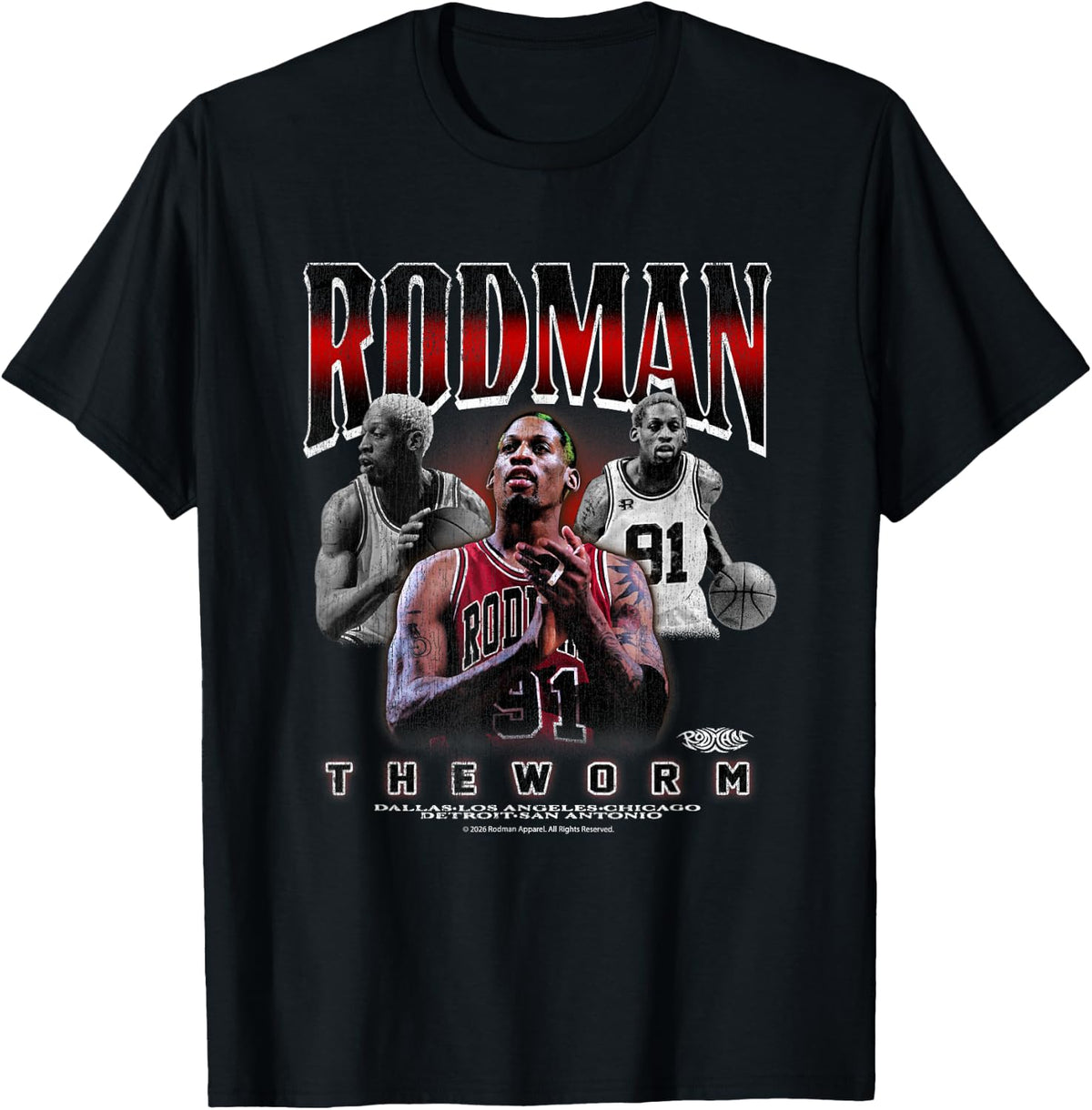 Dennis Rodman The Worm Retro T-Shirt