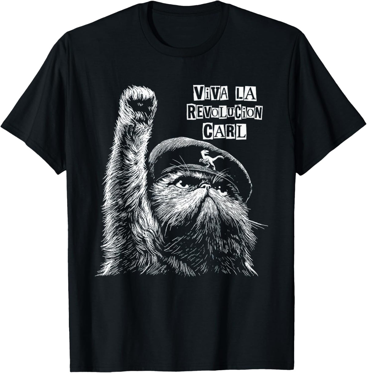 Viva La Revolucion Carl Funny Cat Lover Feline Animal T-Shirt