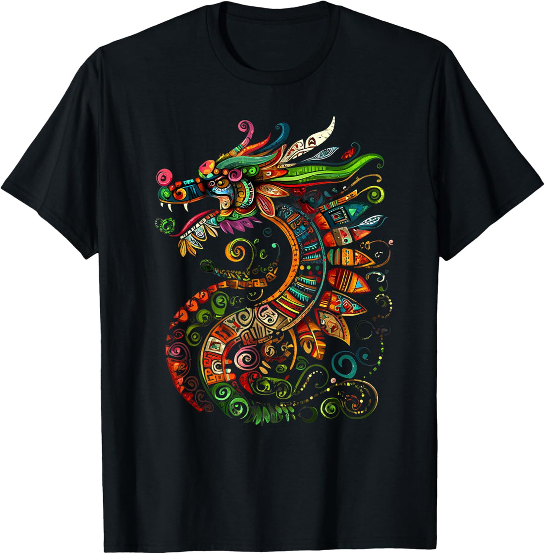 Aztec God Feathered Serpent Quetzalcoatl Mexican Mythology T-Shirt