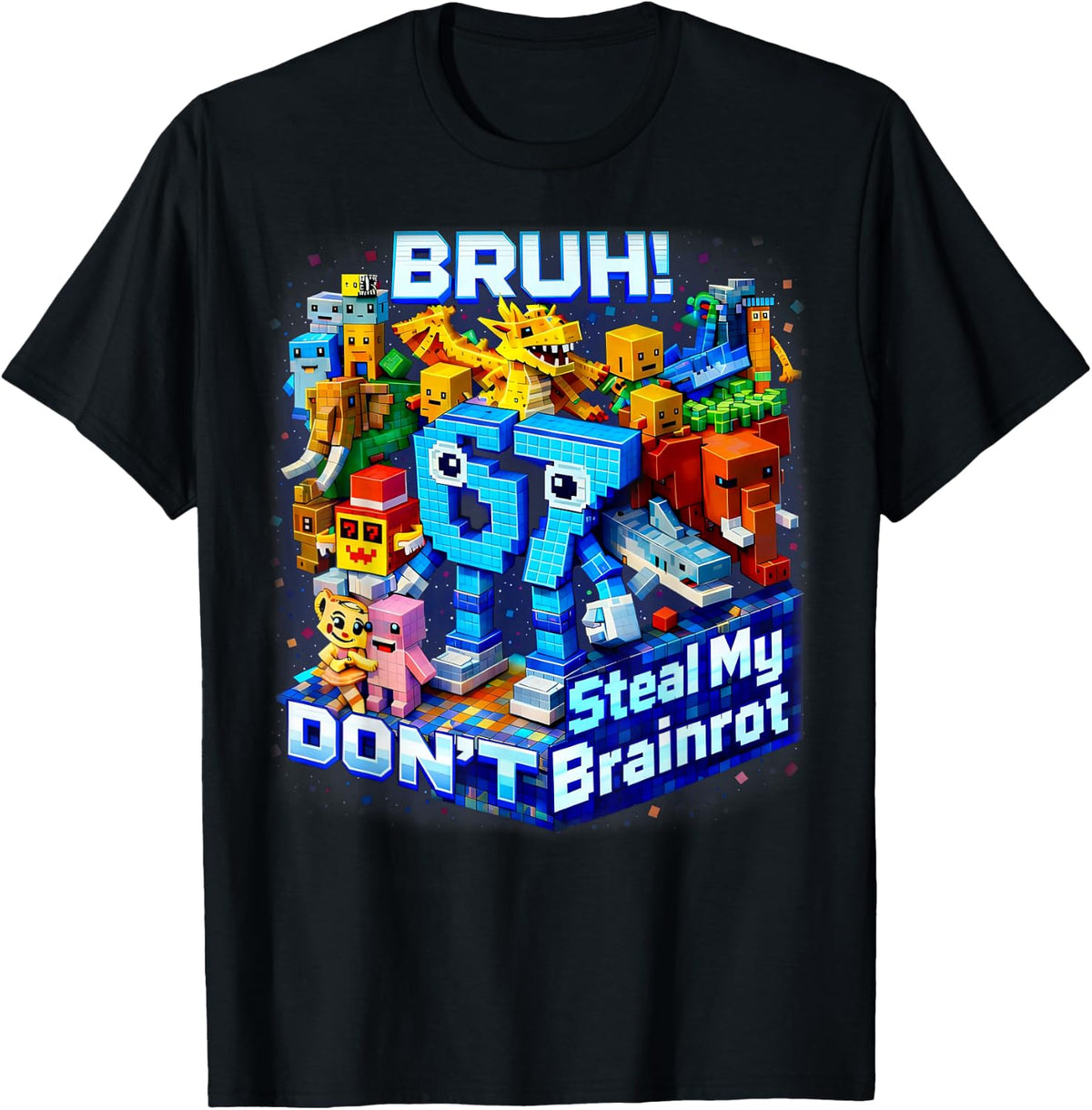 Bruh Dont Steal My Brainrot Funny 67 Meme Gifts for Kid Boys T-Shirt