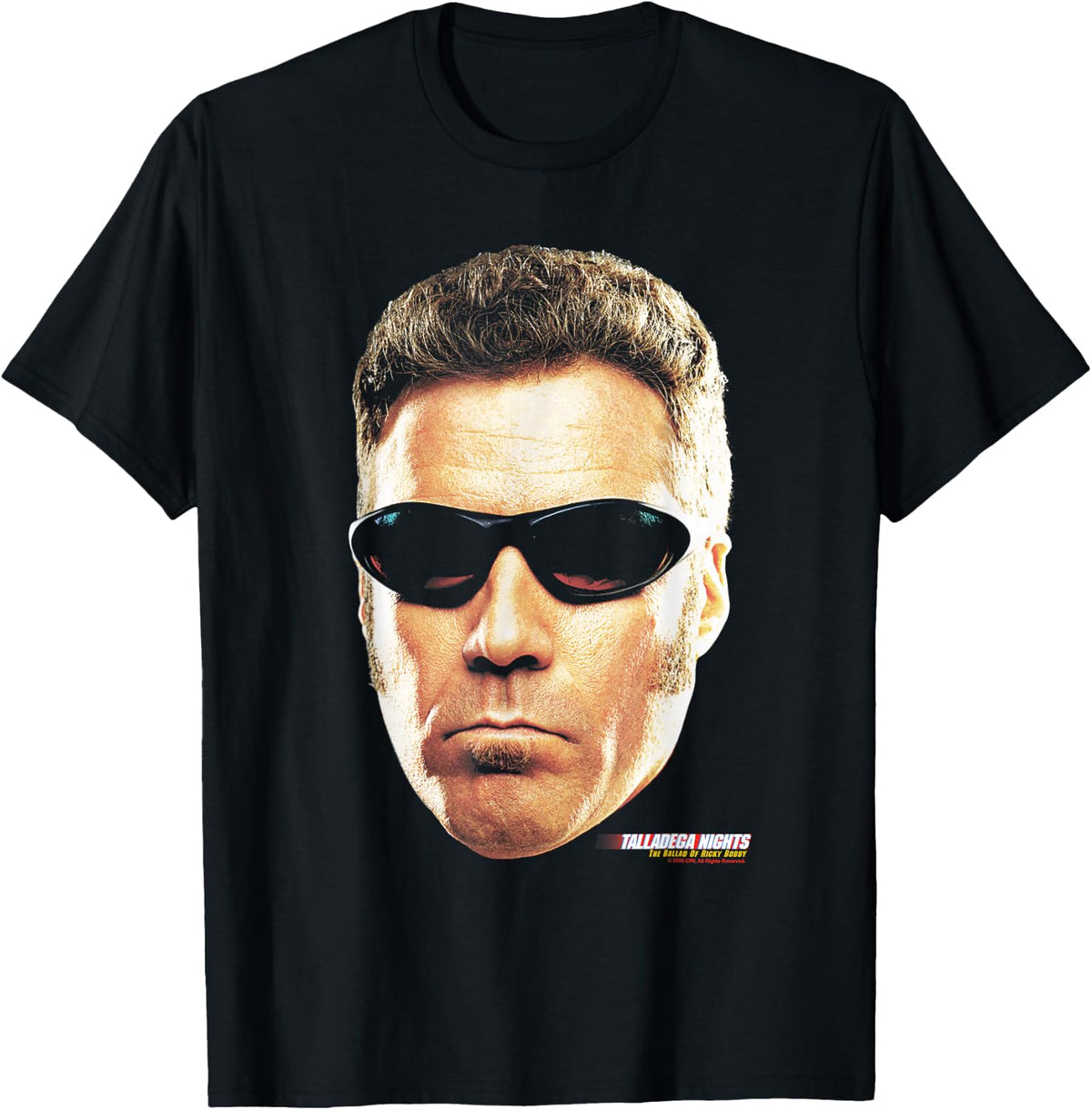 Talladega Night Ricky Bobby Oversized Portrait Racing Movie T-Shirt