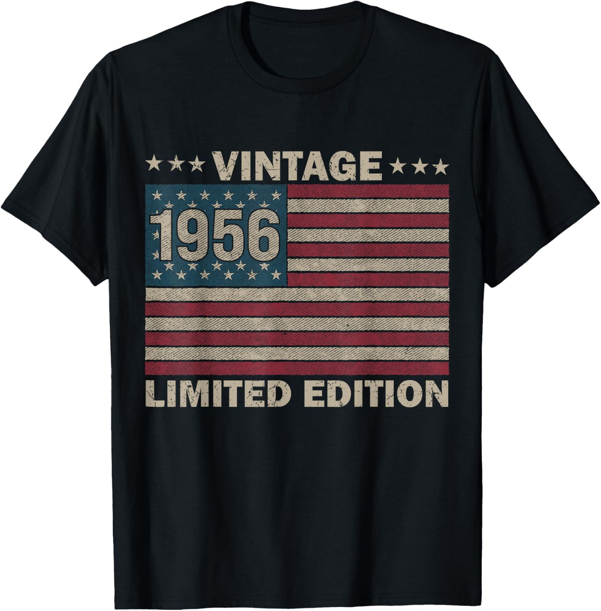 US Flag 70 Birthday American USA Men 70yr 1956 70th Birthday T-Shirt