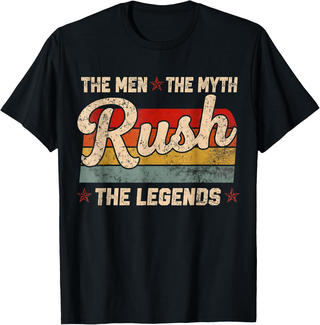 Vintage The Men The Myth Rush Legends Men Women Kids Retro T-Shirt