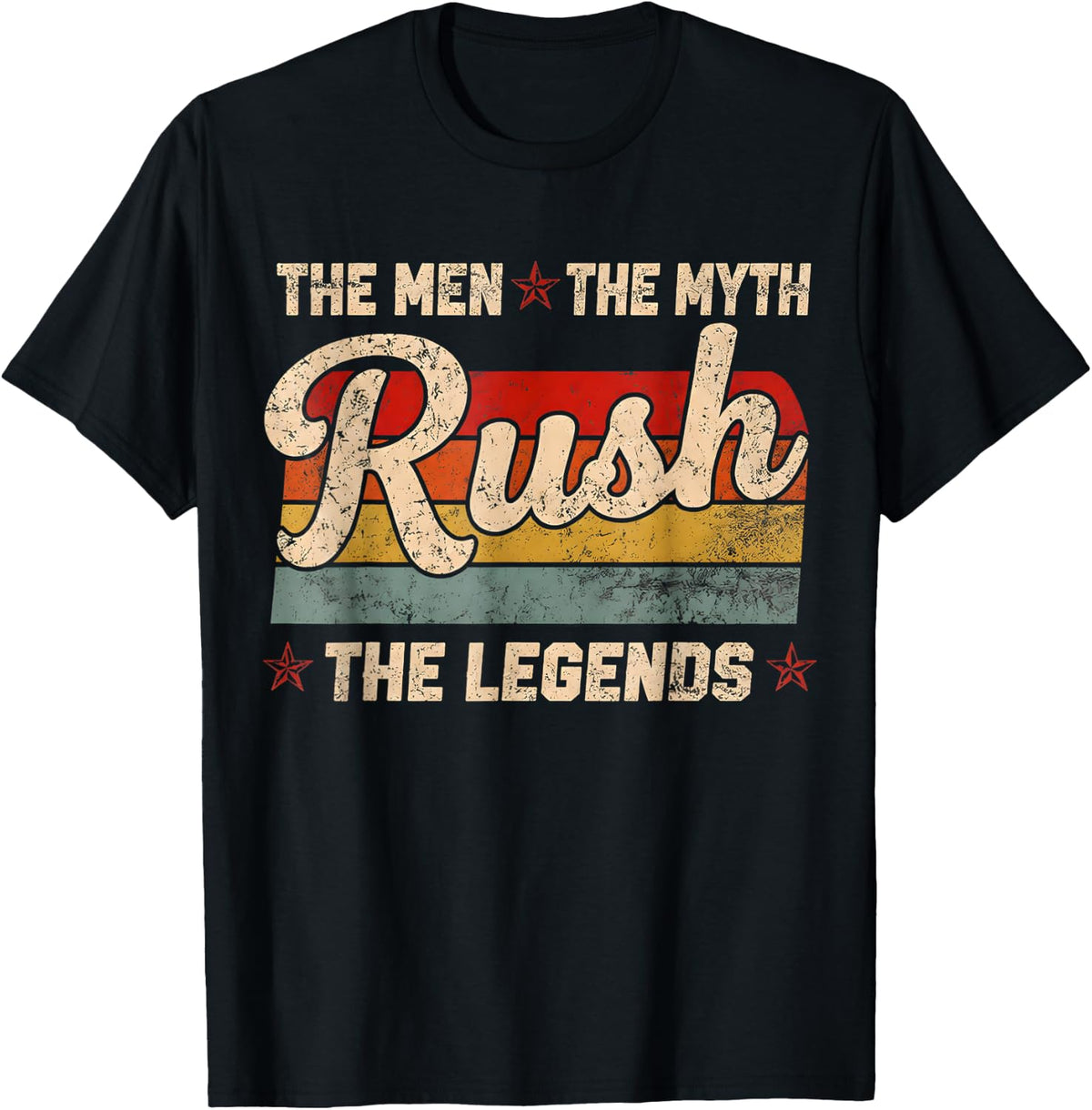 Vintage The Men The Myth Rush Legends Men Women Kids Retro T-Shirt