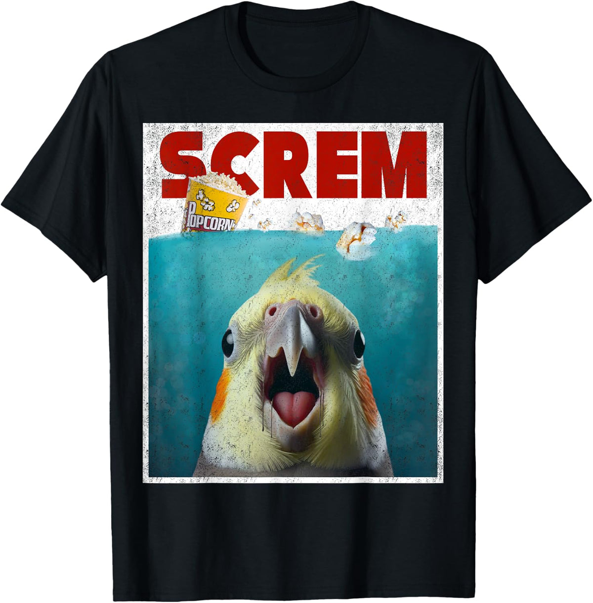 Birb Screm Meme, Yellow Cockatiel Bird Owner Jowls Paws T-Shirt