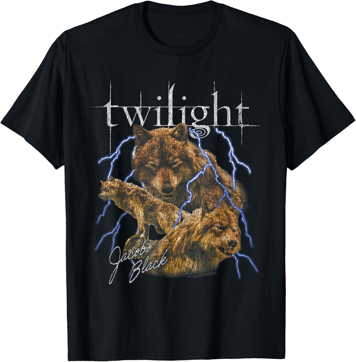 Twilight Saga Jacob Black Three Wolf Moon Werewolf Movie T-Shirt