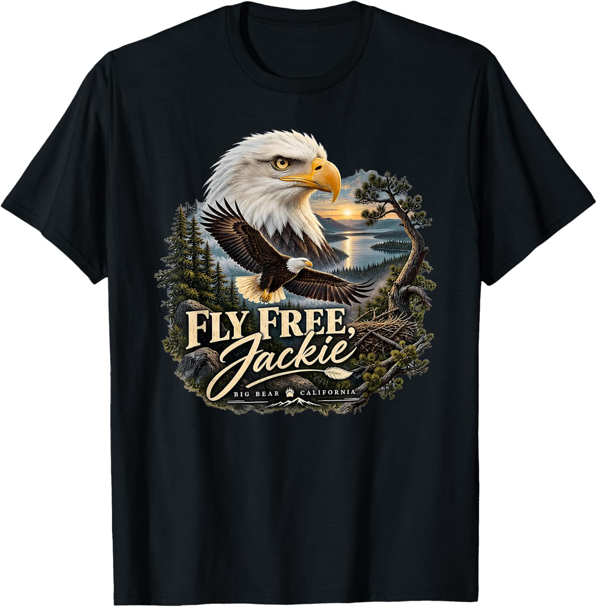 Jackie The Big Bear Eagle, Supports California Wildlife T-Shirt