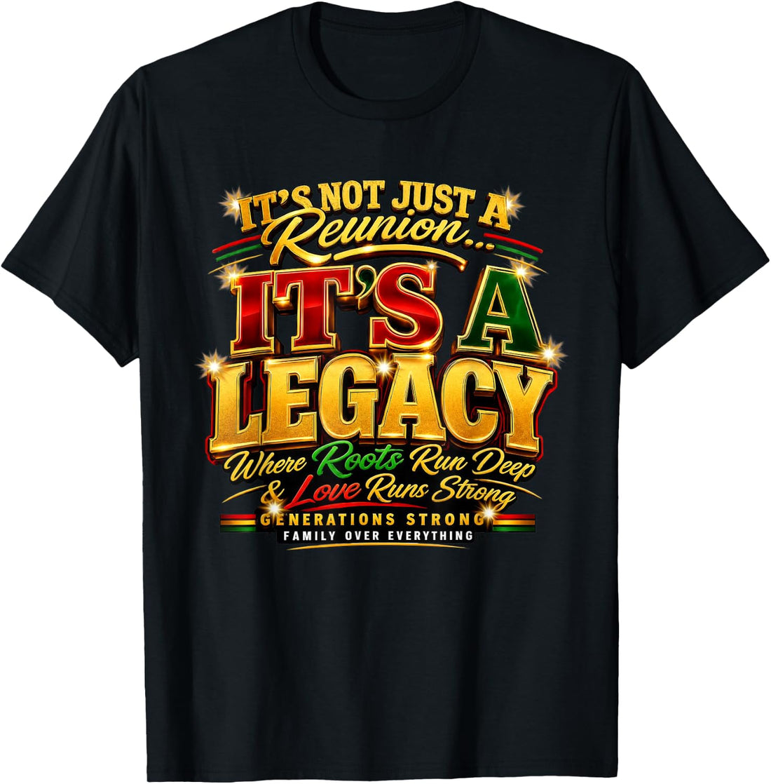 It's A Legacy Black Family Reunion Tree 2026 Matching Family T-Shirt
