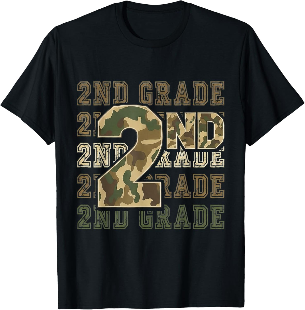 Camo Second Grade Squad First Day of School Boy Girl Teacher T-Shirt