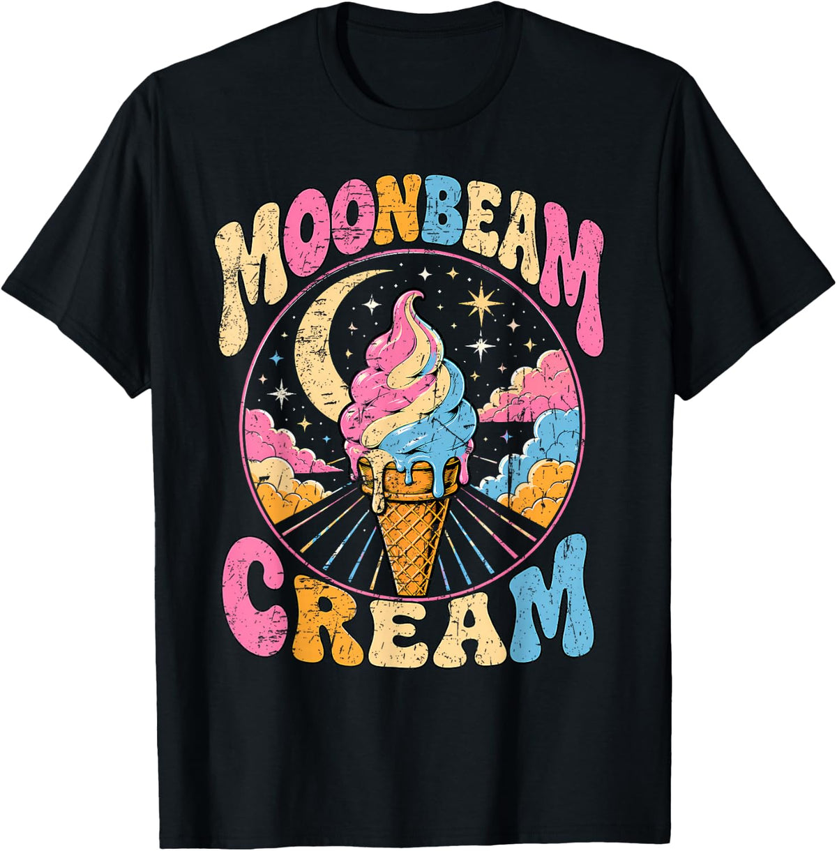 Moonbeam Ice Cream Retro Dessert Lovers T-Shirt