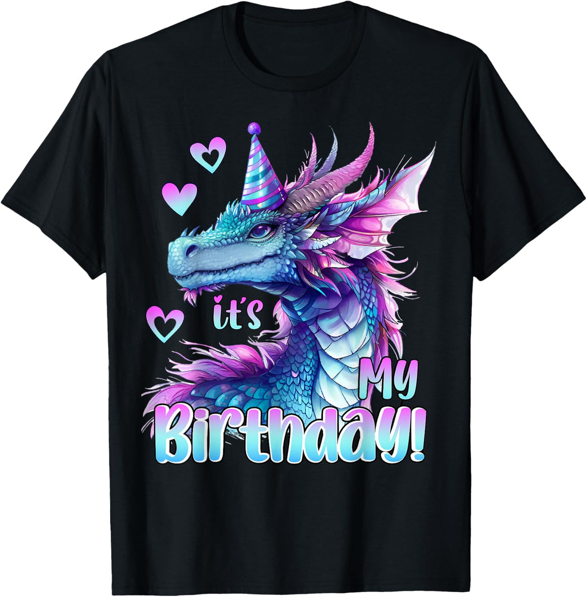 It's My Birthday Dragon Party Cute Girls Dragons Lover Theme T-Shirt