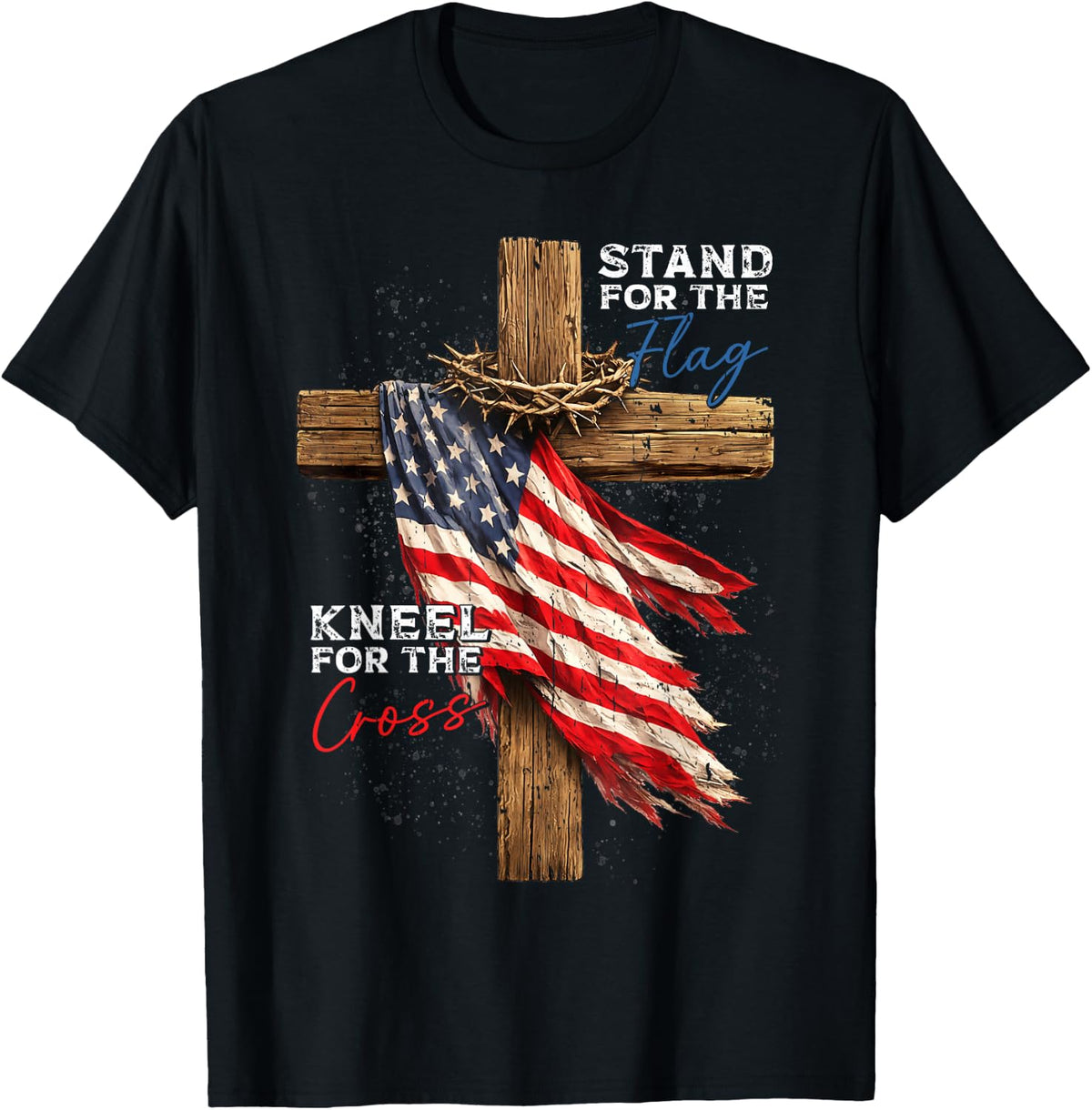 USA Flag Religious 4th of July Christian Faith Men Women T-Shirt