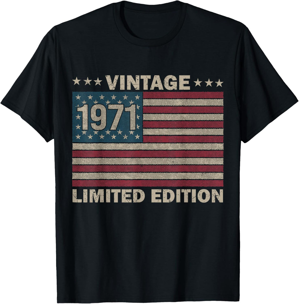 US Flag 55 Birthday American USA Men 55yr 1971 55th Birthday T-Shirt