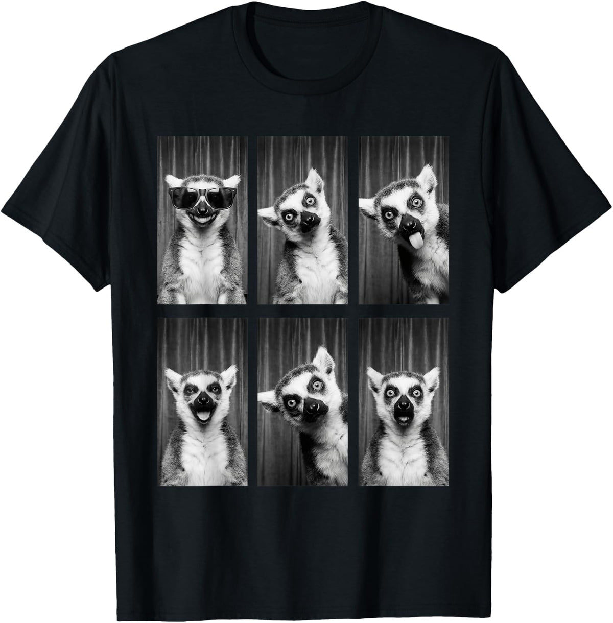 Lemur Photobooth Funny Animal Portrait T-Shirt