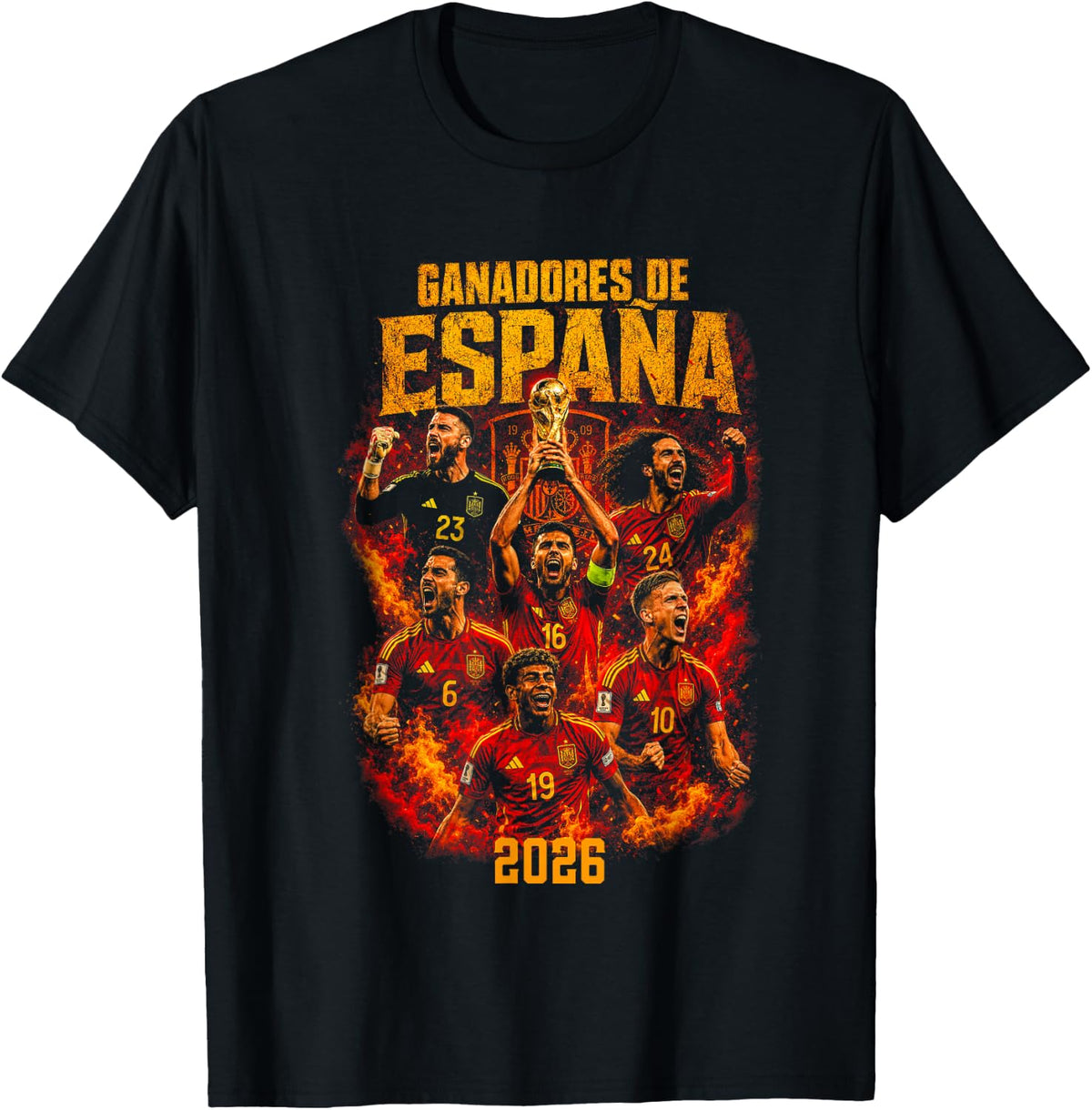 Spain Squad Winners Ganadores 2026 World Cup Football T-Shirt