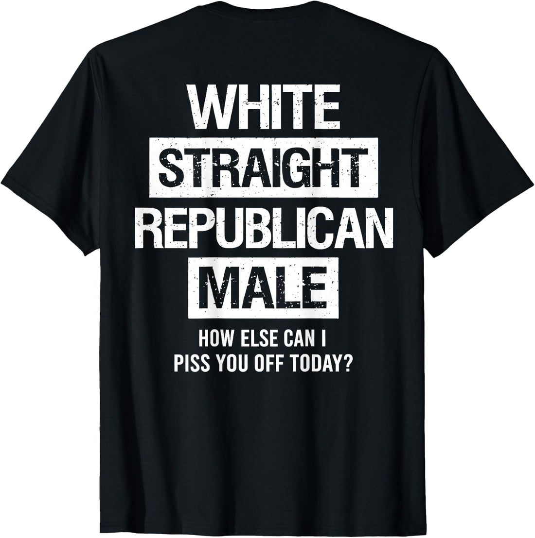 White Straight Republican Male Sarcastic Quote T-Shirt