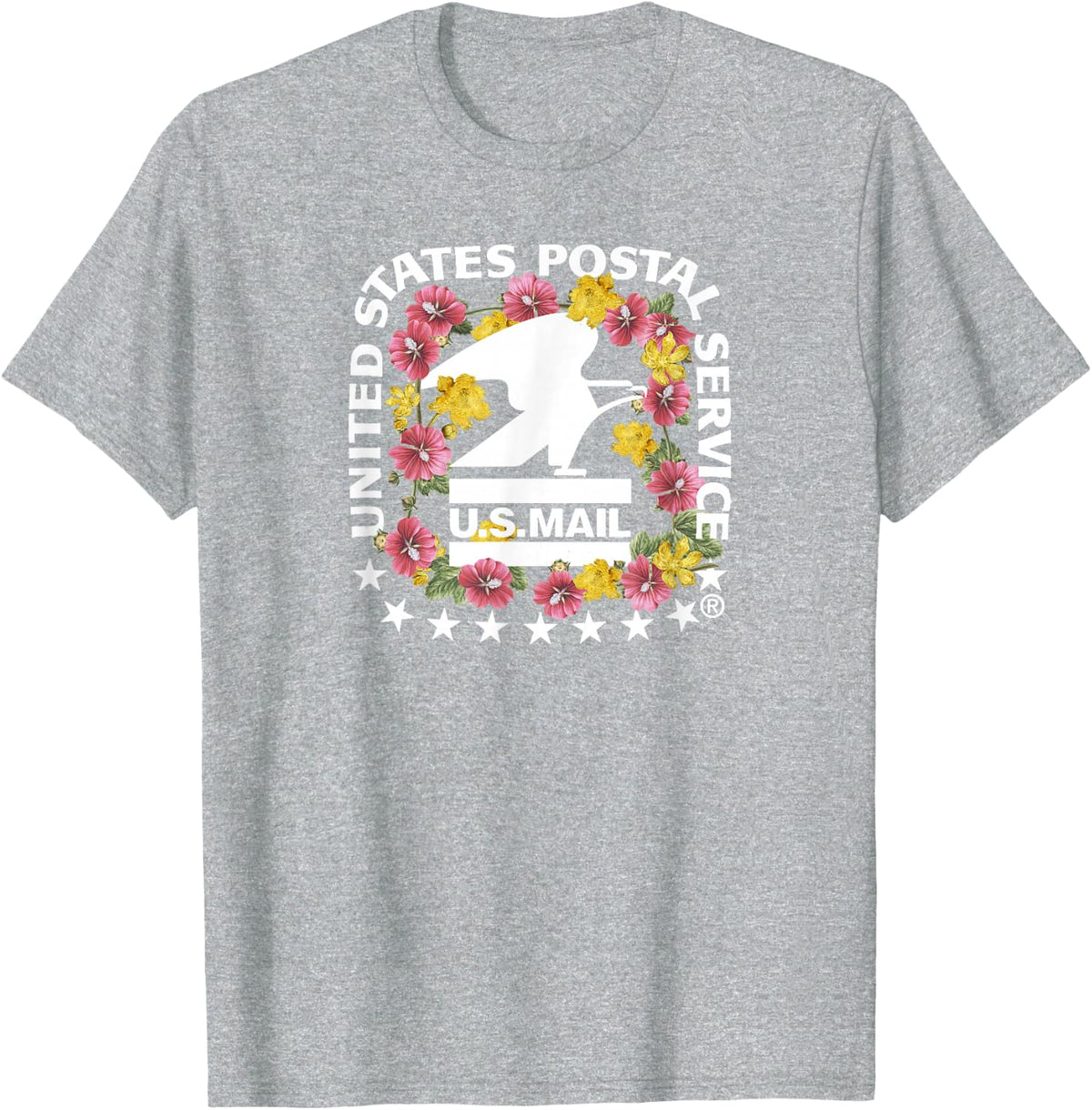 United States Postal Service Vintage Floral Logo USPS T-Shirt
