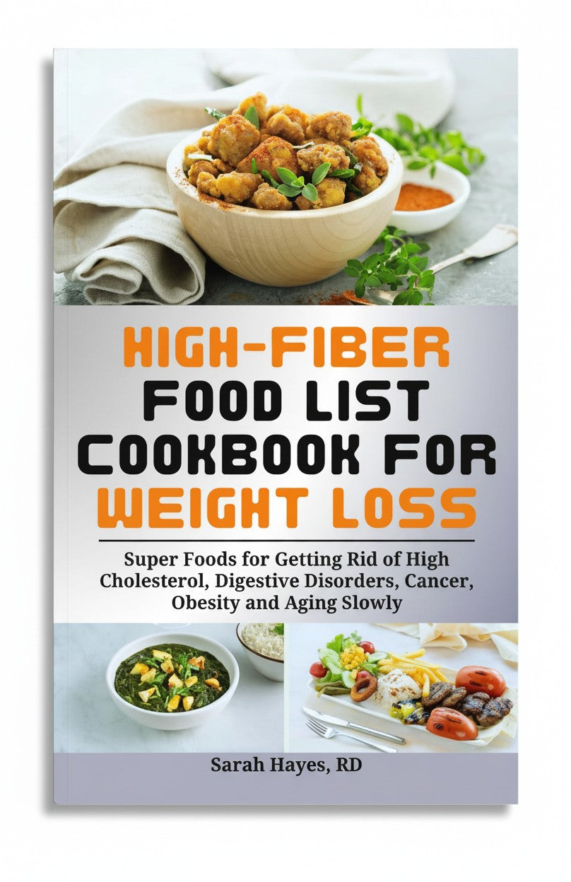 High-Fiber Food List Cookbook for Weight Loss: Super Foods for Getting Rid of High Cholesterol, Digestive Disorders, Cancer, Obesity and Aging Slowly by Sarah Hayes RD