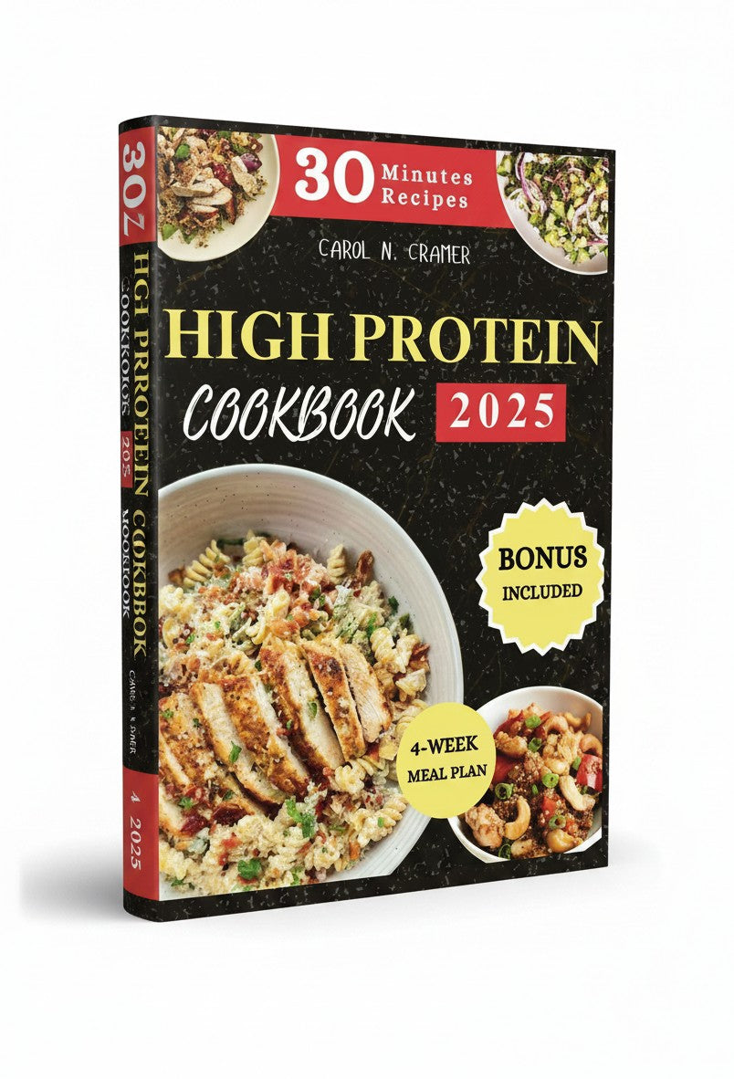 HIGH-PROTEIN COOKBOOK 2025: Delicious & Nutritious Meals in 30 Mins. A 4-Week Meal Plan for Weight Loss, Muscle Gain, & Energy Boost by CAROL N. CRAMER