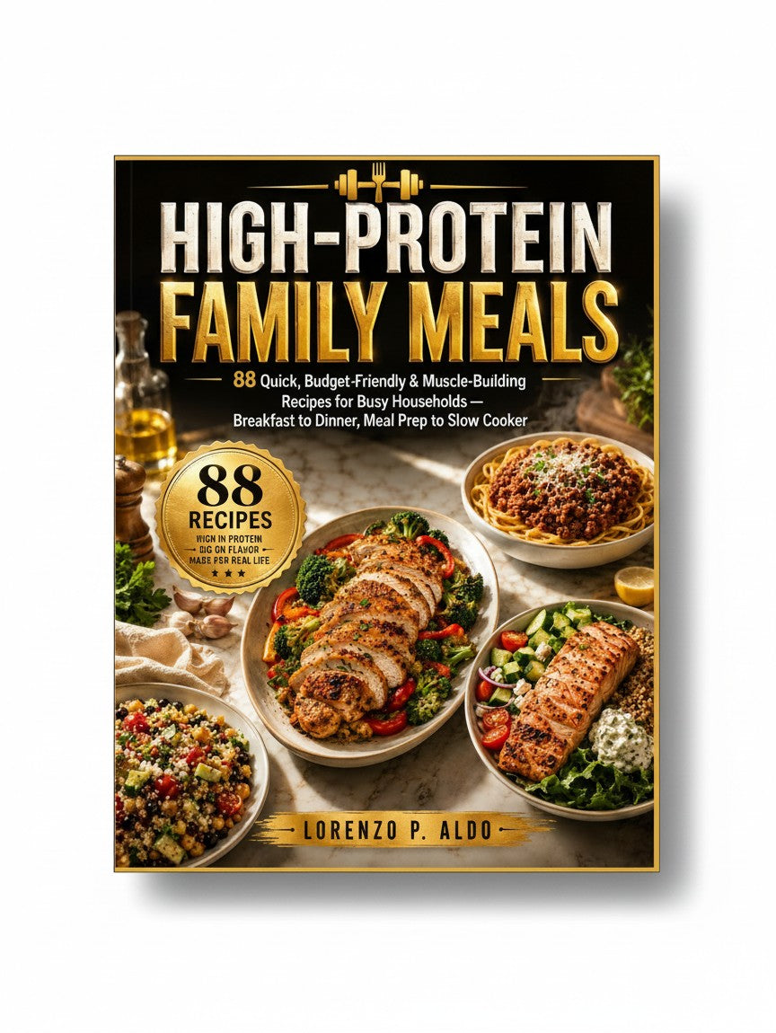 HIGH-PROTEIN FAMILY MEALS: 88 Quick, Budget-Friendly & Muscle-Building Recipes for Busy Households — Breakfast to Dinner, Meal Prep to Slow Cooker by MR LORENZO P. ALDO