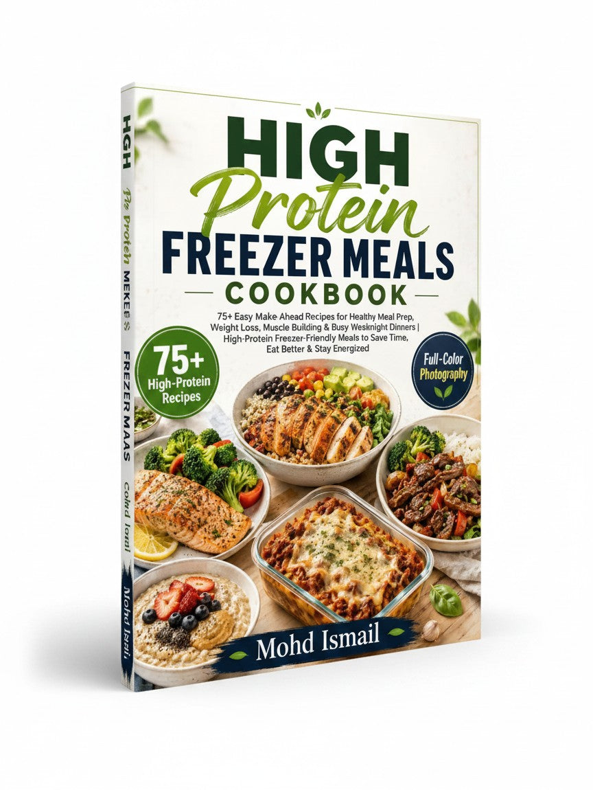 High Protein Freezer Meals Cookbook: 75+ Easy Make-Ahead Recipes for Healthy Meal Prep, Weight Loss, Muscle Building & Busy Weeknight Dinners | ... & Stay Energized (Wellness Kitchen Studio) by mohd ismail