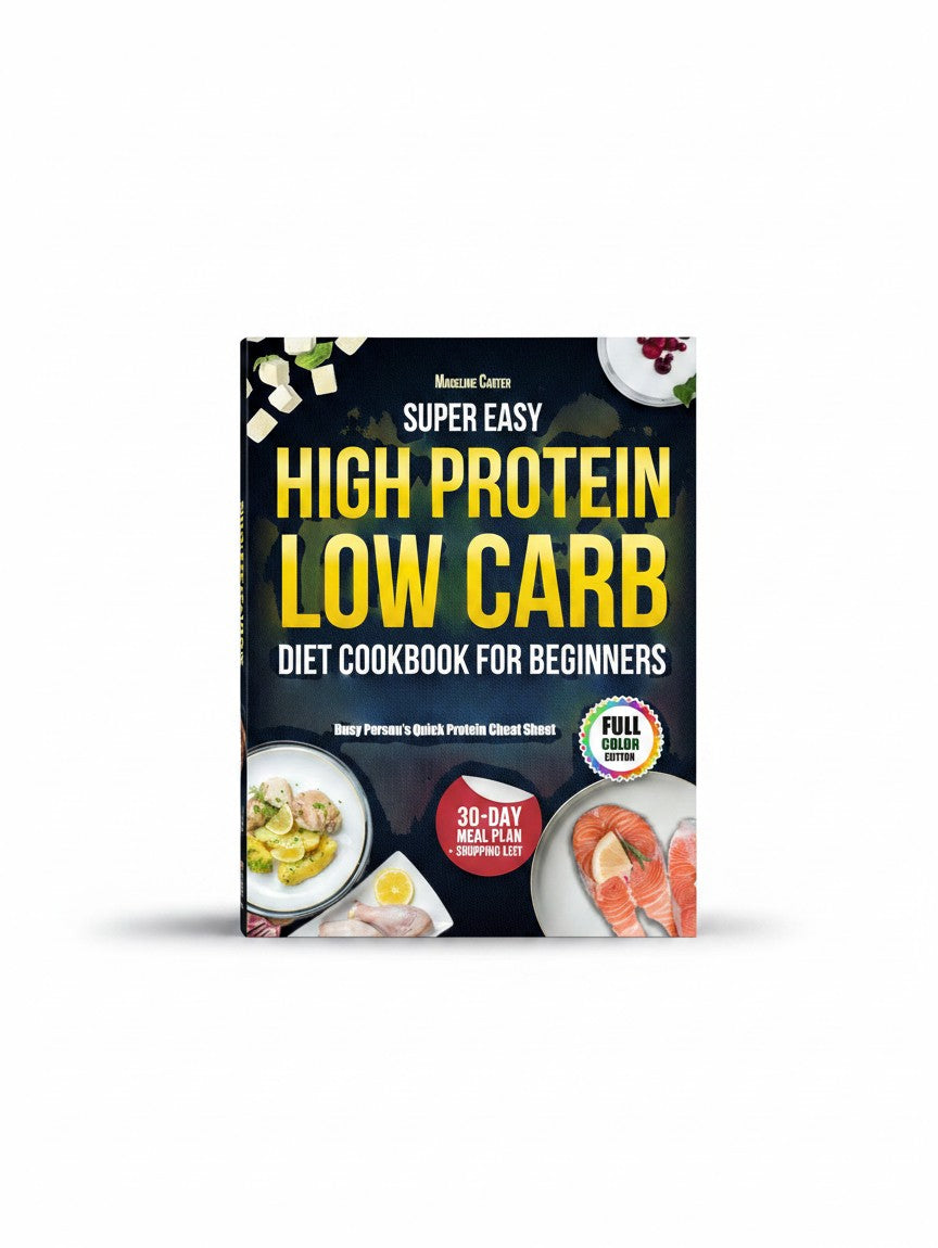 Super Easy High Protein Low Carb Diet Cookbook for Beginners: High Protein Low Carb Recipes Anyone Can Make in Minutes — Plus a 30-Day Meal Plan for Effortless Weight Loss and All-Day Energy by Madeline Carter