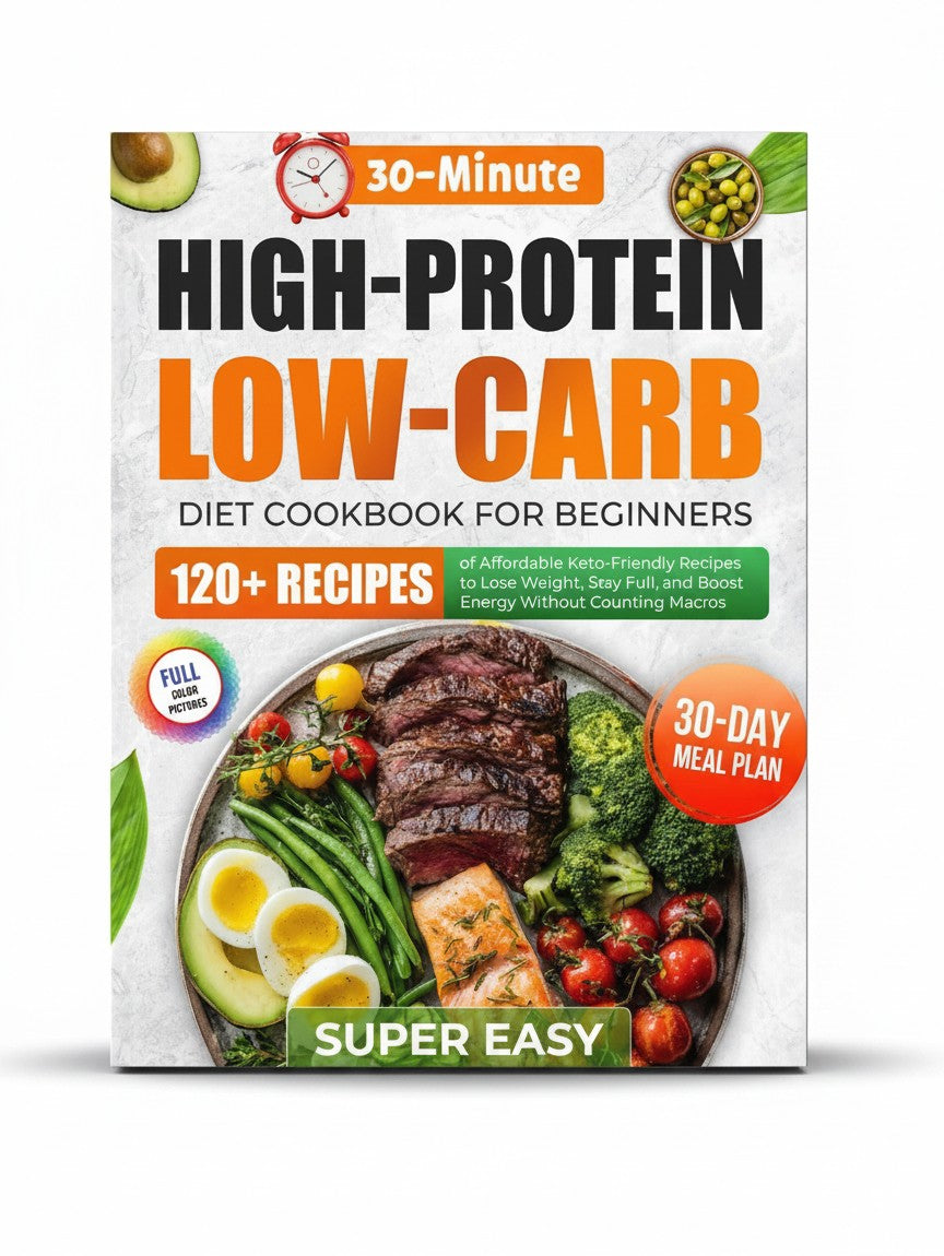 Super Easy High-Protein Low-Carb Diet Cookbook for Beginners: 120+ Affordable 30-Minute Keto-Friendly Recipes with a 30-Day Meal Plan to Lose Weight, ... and Boost Energy Without Counting Macros by Selina Ardent