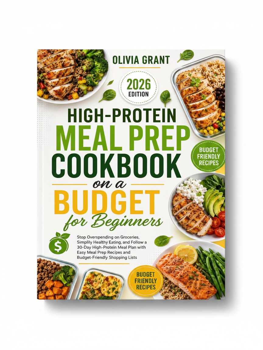 High-Protein Meal Prep Cookbook on a Budget for Beginners: Stop Overspending on Groceries, Simplify Healthy Eating, and Follow a 30-Day High-Protein ... Recipes and Budget-Friendly Shopping Lists by Olivia Grant