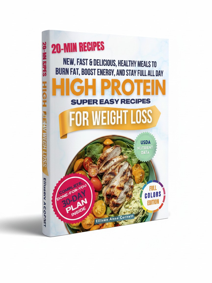 High Protein Super Easy Recipes for Weight Loss: Fast, Healthy Meals to Burn Fat, Boost Energy & Stay Full All Day — With a 30-Day Family-Friendly Plan & Macros Checked Against USDA Nutrition Data by Ellison Anne Cornett