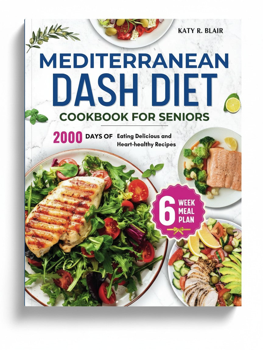 Mediterranean DASH Diet Cookbook for Seniors: 2000 Days of Eating Delicious and Heart Healthy Recipes (Black and White Edition) (Eating Right) by Katy R. Blair