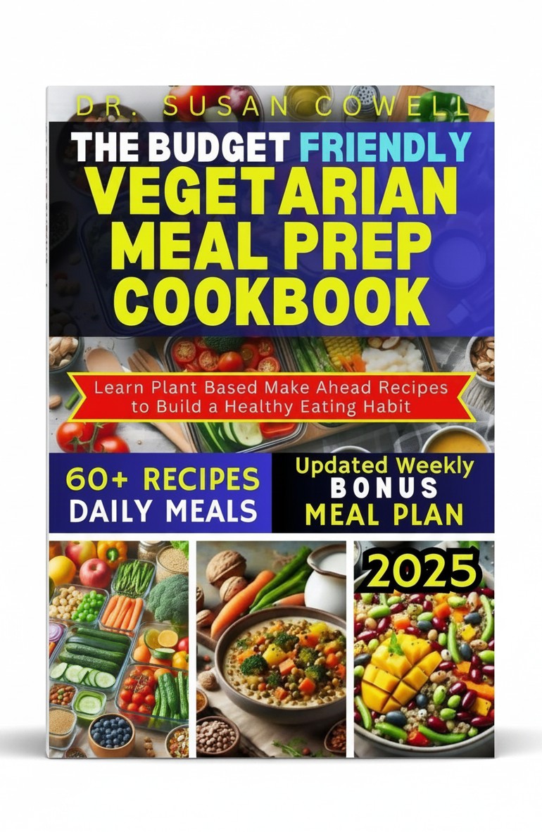 THE BUDGET FRIENDLY VEGETARIAN MEAL PREP COOKBOOK: Learn Plant Based Make Ahead Recipes to Build a Healthy Eating Habit by Dr. Susan Cowell